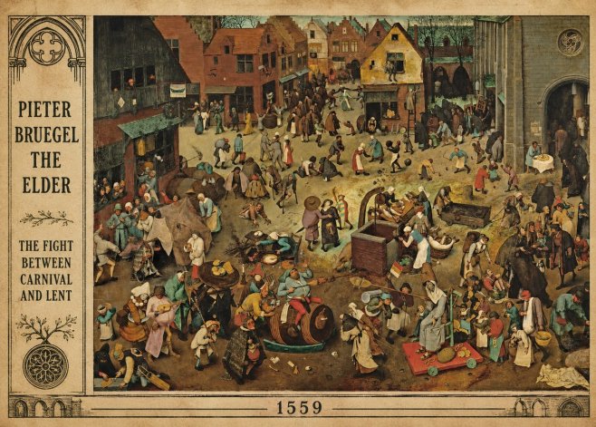Pieter Bruegel The Fight Between Carnival and Lent I No2 - Poster