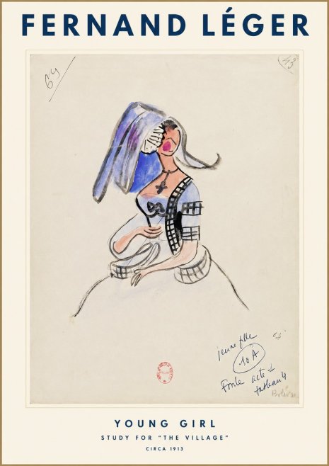 Fernand Léger Young Girl - Study for "the Village" No1 - Poster
