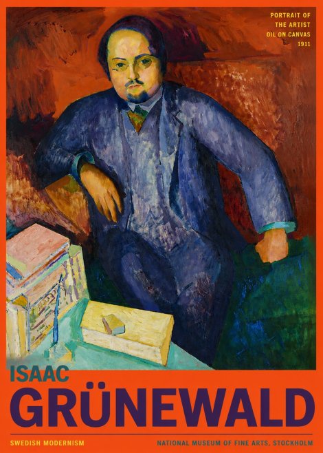 Isaac Grünewald Portrait of the Artist No2 - Poster