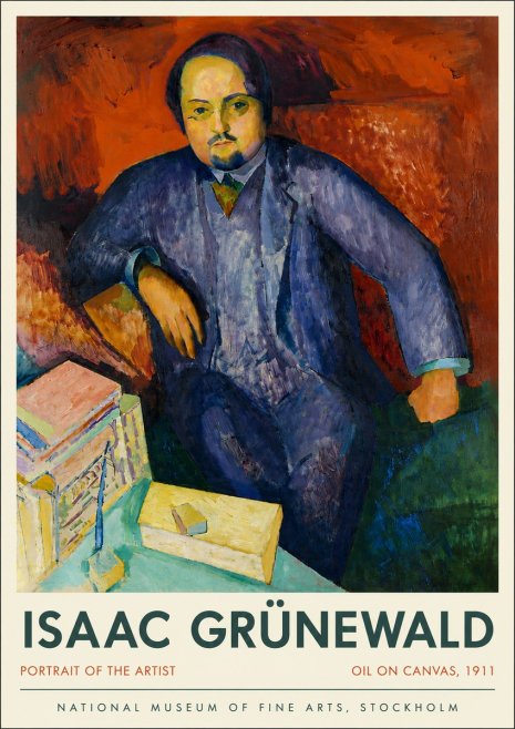 Isaac Grünewald Portrait of the Artist No3 - Poster