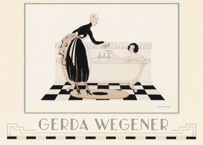 Gerda Wegener Woman in Bathtub No5 - Poster