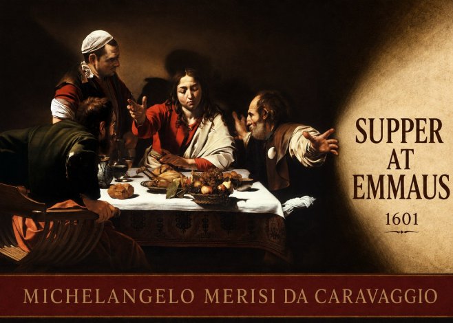 Michelangelo Merisi da Caravaggio Supper at Emmaus No4 - Poster