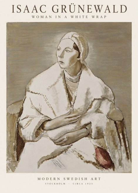 Isaac Grünewald Woman in a White Wrap No1 - Poster