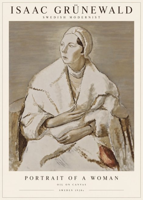 Isaac Grünewald Woman in a White Wrap No3 - Poster