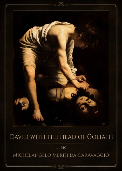 Michelangelo Merisi da Caravaggio David with the Head of Goliath I No1 - Poster