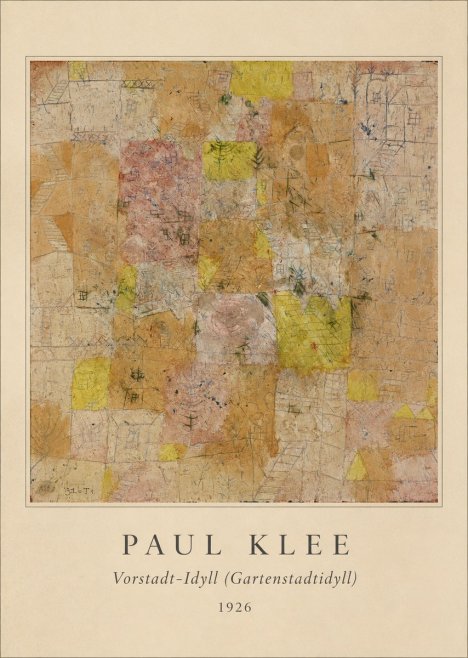 Paul Klee Vorstadt-idyll (Gartenstadtidyll) No3 - Poster