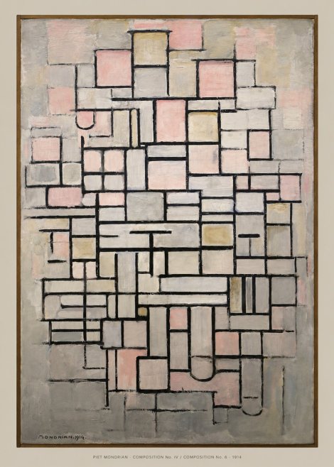 Piet Mondrian Composition No. Iv / Composition No. 6 No6 - Poster