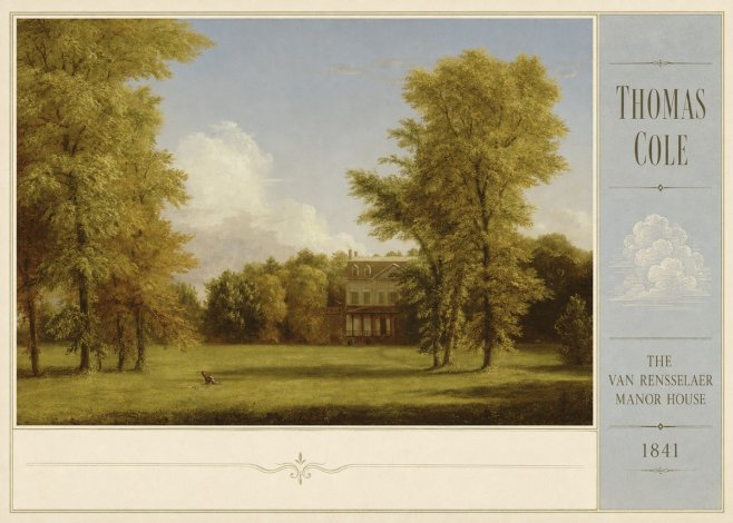 Thomas Cole The Van Rensselaer Manor House - 1841 No5 - Poster