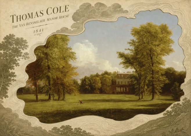 Thomas Cole The Van Rensselaer Manor House - 1841 No6 - Poster