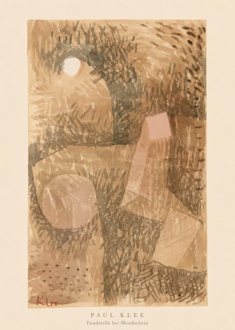 Paul Klee Fundstelle Bei Mondschein No5 - Poster