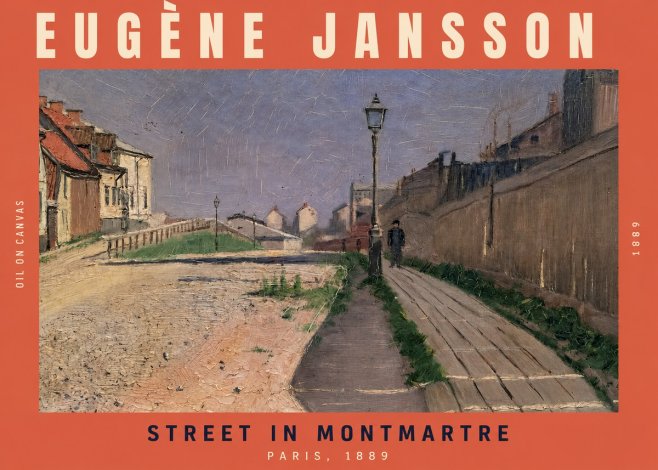 Eugène Jansson Street in Montmartre, 1889 No2 - Poster