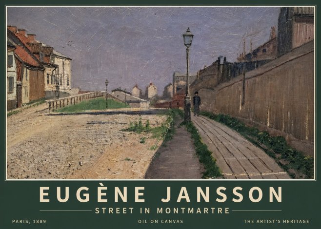 Eugène Jansson Street in Montmartre, 1889 No3 - Poster