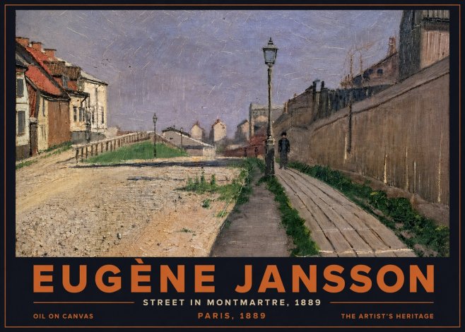Eugène Jansson Street in Montmartre, 1889 No5 - Poster