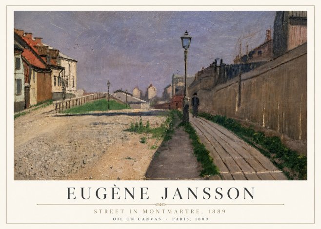 Eugène Jansson Street in Montmartre, 1889 No6 - Poster