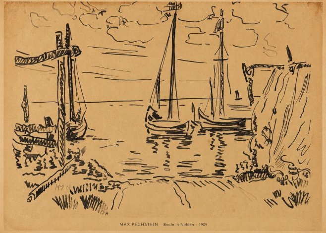 Max Pechstein Boote in Nidden No6 - Poster