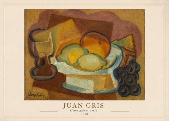Juan Gris Compotier Et Verre No3 - Poster