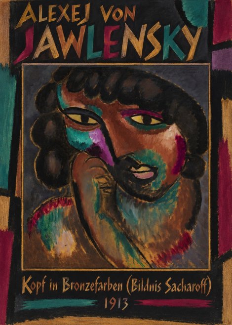 Alexej von Jawlensky Kopf in Bronzefarben (Bildnis Sacharoff) No1 - Poster