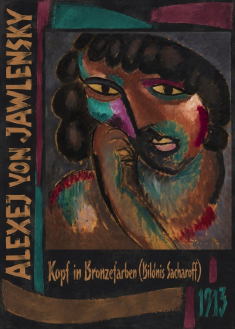 Alexej von Jawlensky Kopf in Bronzefarben (Bildnis Sacharoff) No2 - Poster