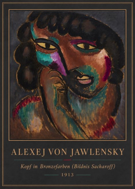 Alexej von Jawlensky Kopf in Bronzefarben (Bildnis Sacharoff) No4 - Poster