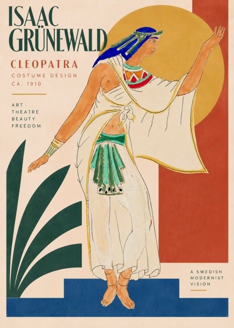 Isaac Grünewald Cleopatra - Costume Design No4 - Poster