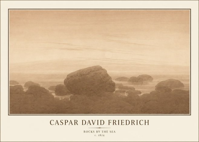 Caspar David Friedrich Rocks by the Sea No1 - Poster