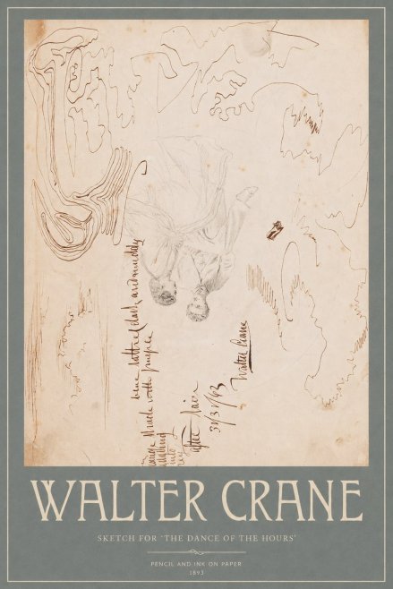 Walter Crane Sketch for 'the Dance of the Hours' No2 - Poster
