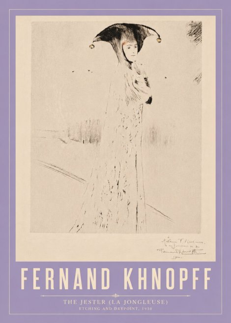 Fernand Khnopff The Jester (La Jongleuse) No4 - Poster