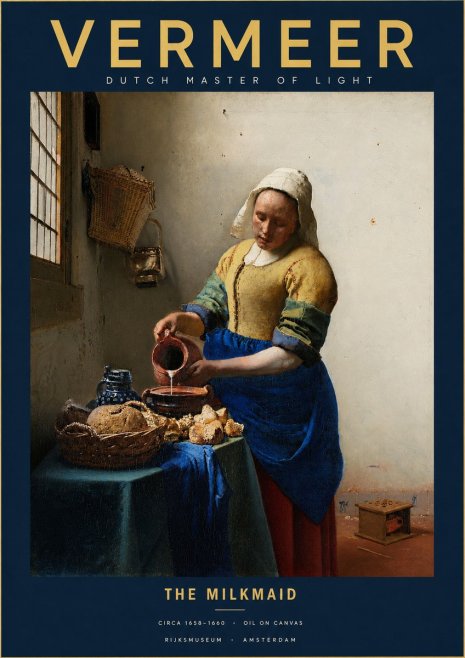 Vermeer The Milkmaid No2 - Poster
