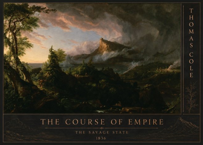 Thomas Cole The Course of Empire: the Savage State I No2 - Poster