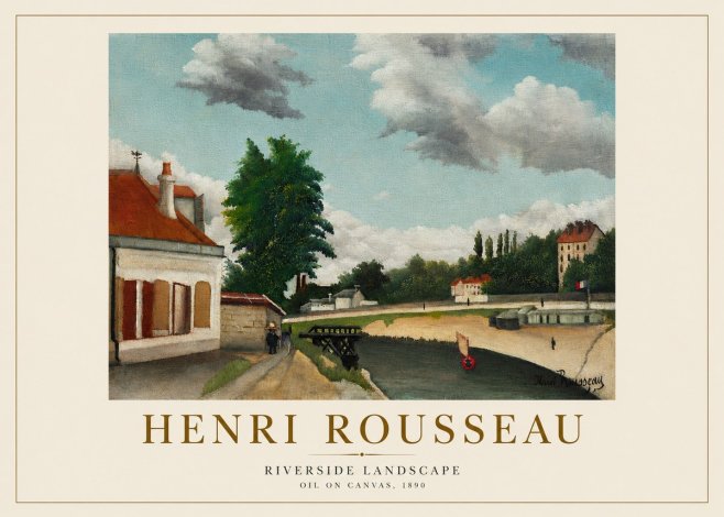 Rousseau Riverside Landscape No5 - Poster