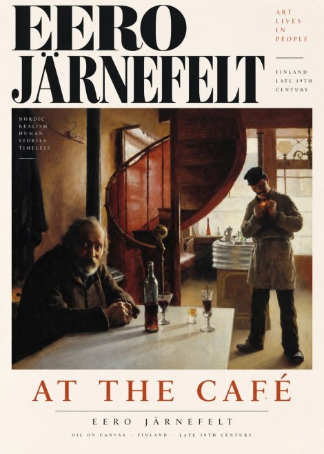 Eero Järnefelt Interior with Two Men No4 - Poster
