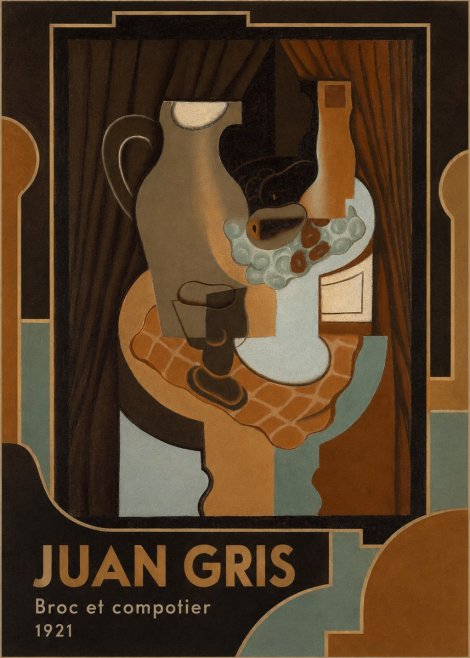 Juan Gris Broc Et Compotier No4 - Poster