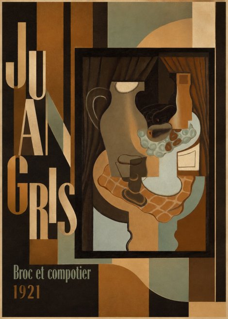 Juan Gris Broc Et Compotier No5 - Poster