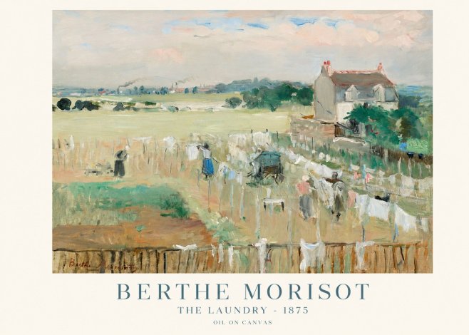Berthe Morisot The Laundry - 1875 No1 - Poster