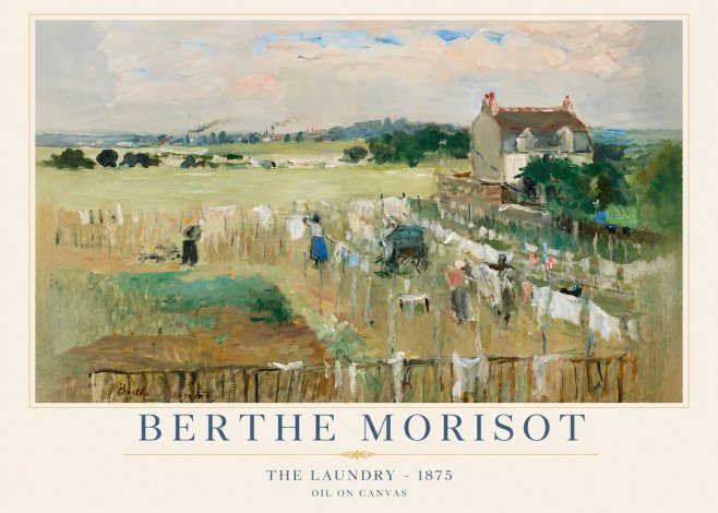 Berthe Morisot The Laundry - 1875 No4 - Poster