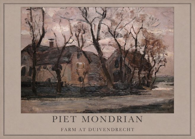Piet Mondrian Farm at Duivendrecht No2 - Poster