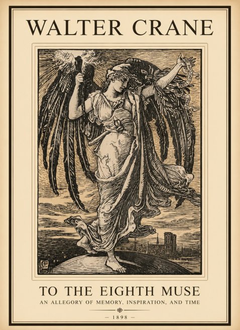 Walter Crane To the Eighth Muse No1 - Poster