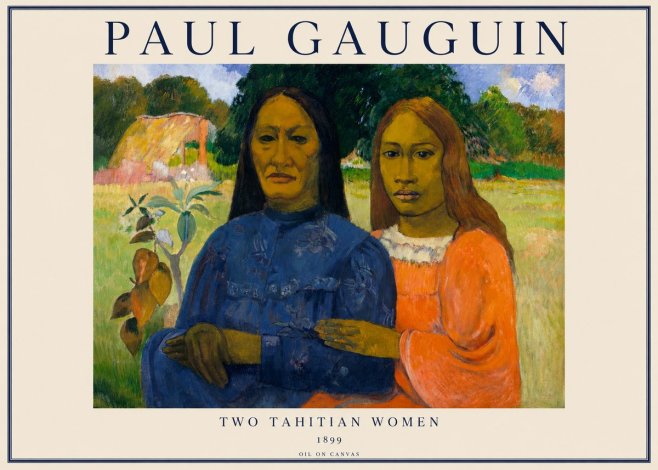 Paul Gauguin Two Tahitian Women II No1 - Poster