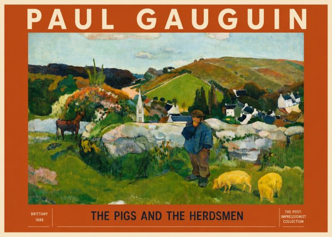 Paul Gauguin The Pigs and the Herdsmen No5 - Poster