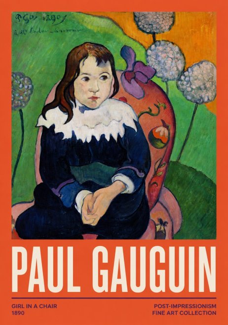 Paul Gauguin Girl in a Chair No2 - Poster