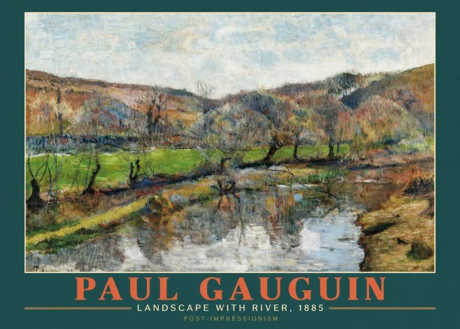 Paul Gauguin Landscape with River, 1885 No3 - Poster