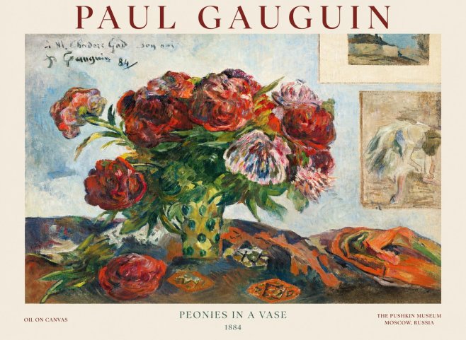 Paul Gauguin Peonies in a Vase No1 - Poster