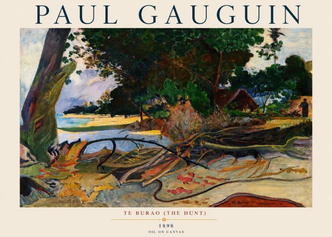 Paul Gauguin Te Burao (the Hunt) No3 - Poster