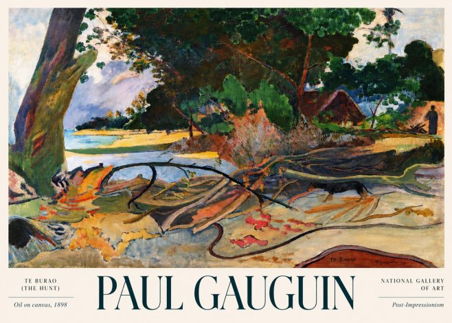 Paul Gauguin Te Burao (the Hunt) No5 - Poster