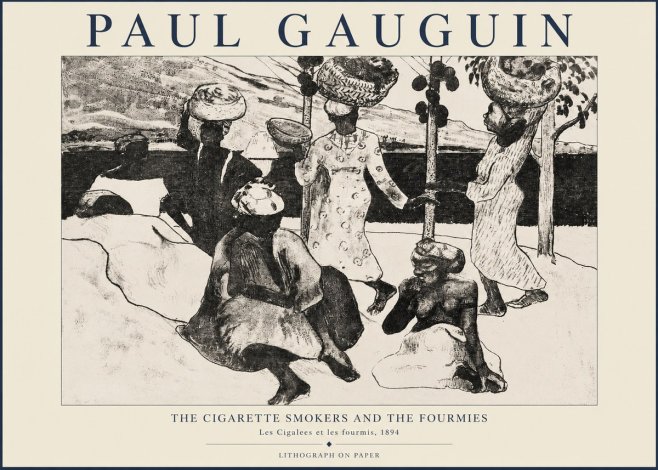 Paul Gauguin The Cigarette Smokers and the Fourmies No1 - Poster
