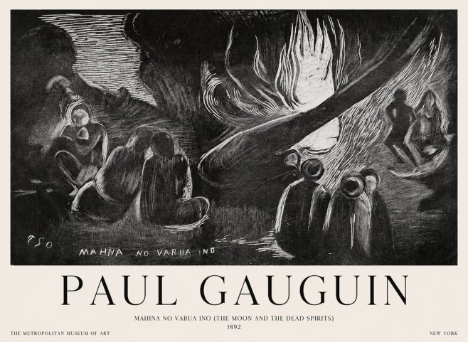 Paul Gauguin Mahina No Varua Ino (the Moon and the Dead Spirits) No1 - Poster