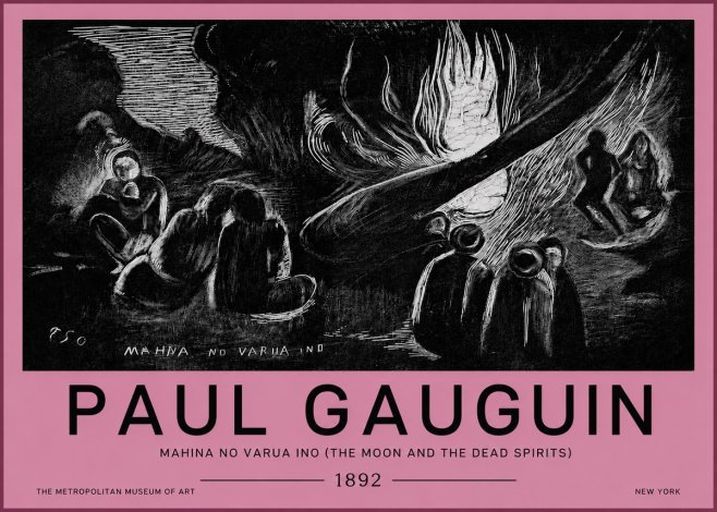 Paul Gauguin Mahina No Varua Ino (the Moon and the Dead Spirits) No4 - Poster