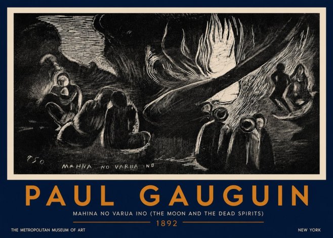 Paul Gauguin Mahina No Varua Ino (the Moon and the Dead Spirits) No5 - Poster