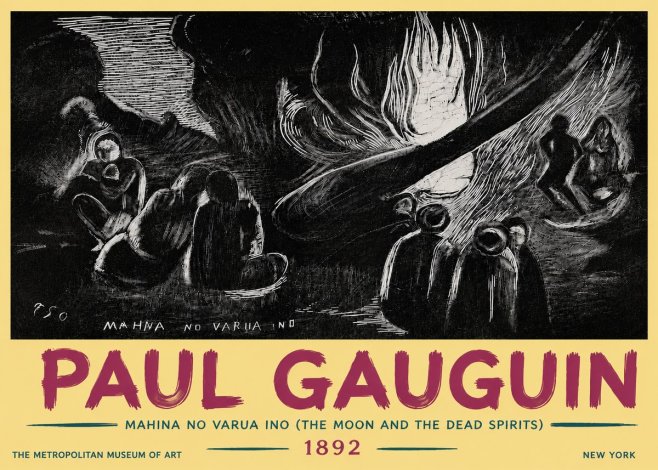 Paul Gauguin Mahina No Varua Ino (the Moon and the Dead Spirits) No6 - Poster