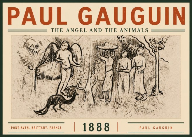 Paul Gauguin The Angel and the Animals No6 - Poster
